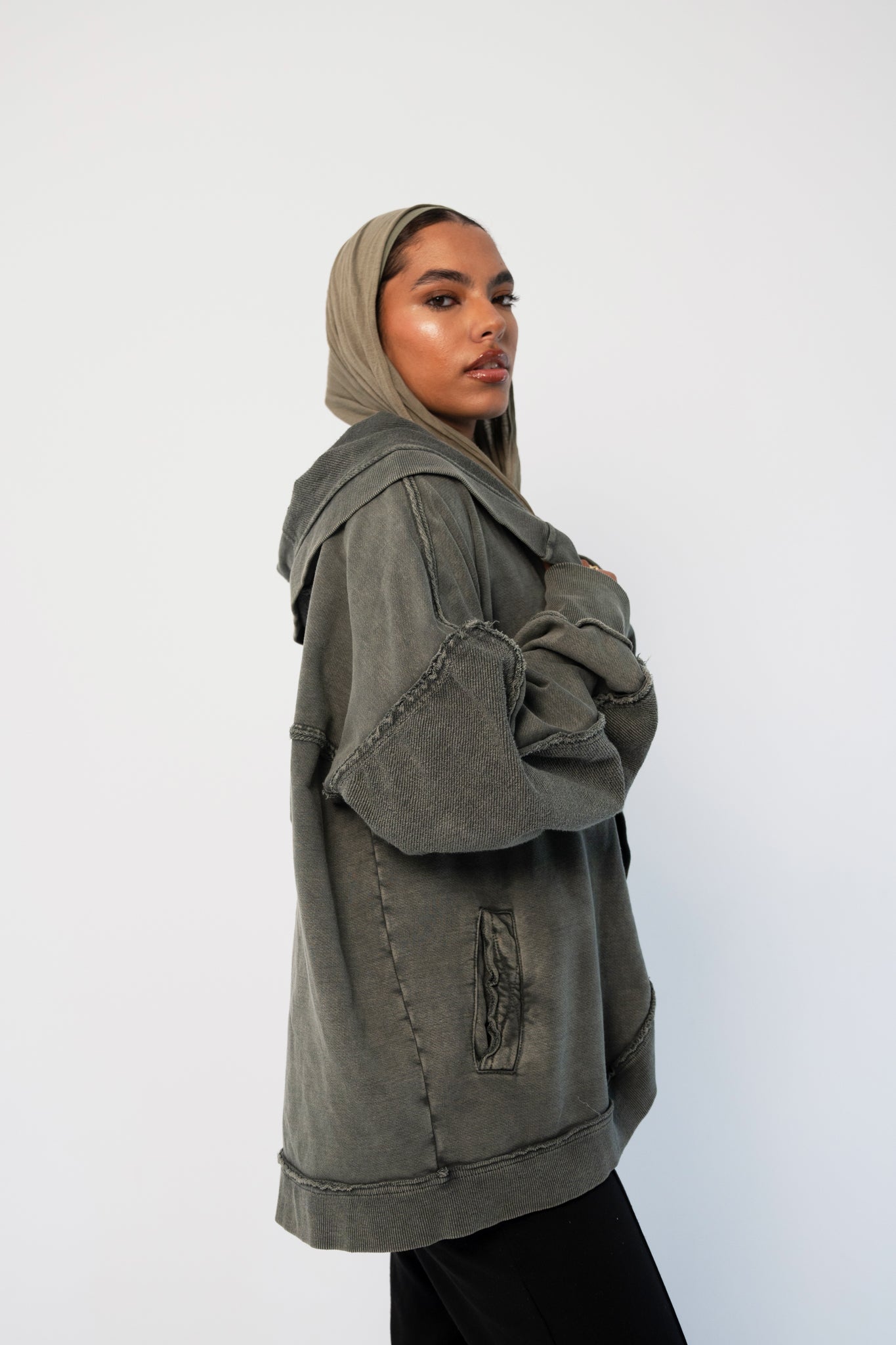 The Free Cardi In Olive