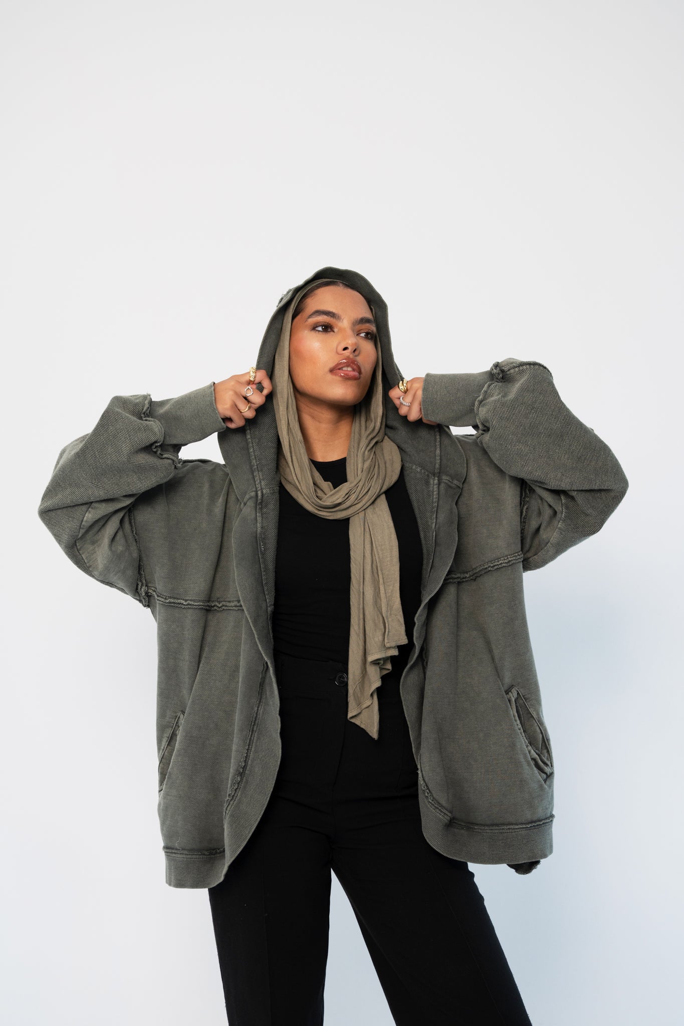 The Free Cardi In Olive