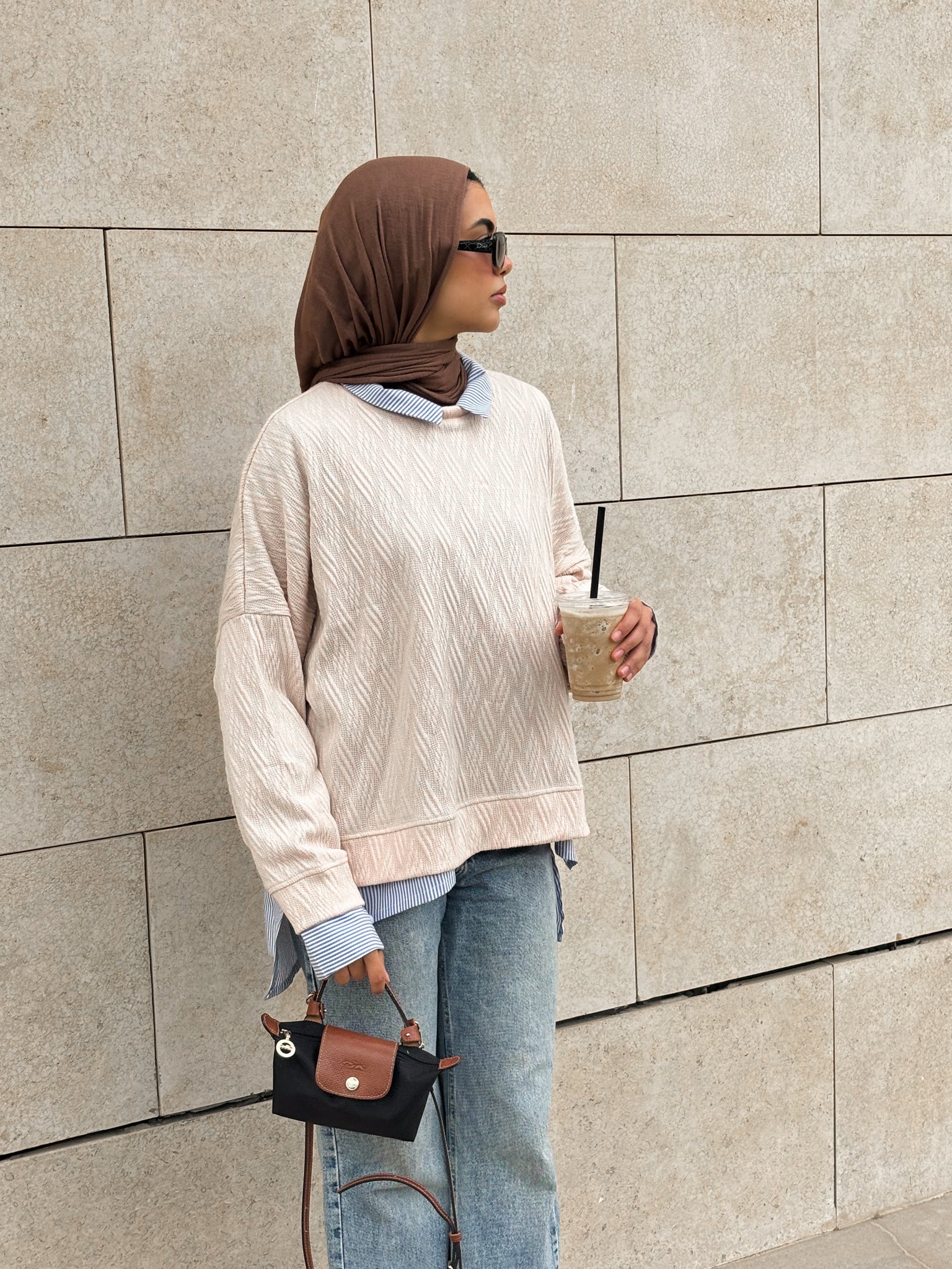 Knit Sweater In Beige