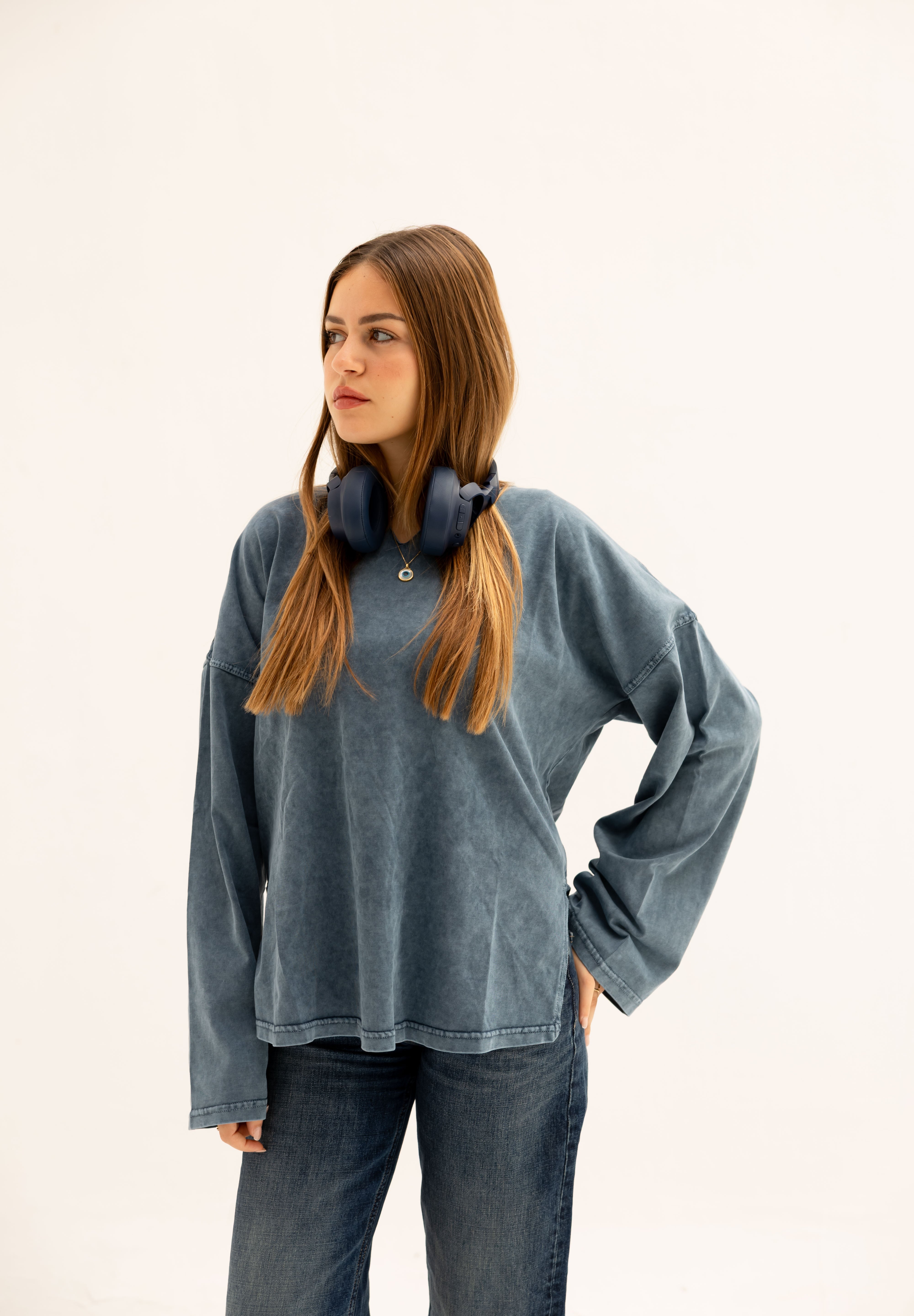 Origin Her Washed Tee In Egyptian Blue