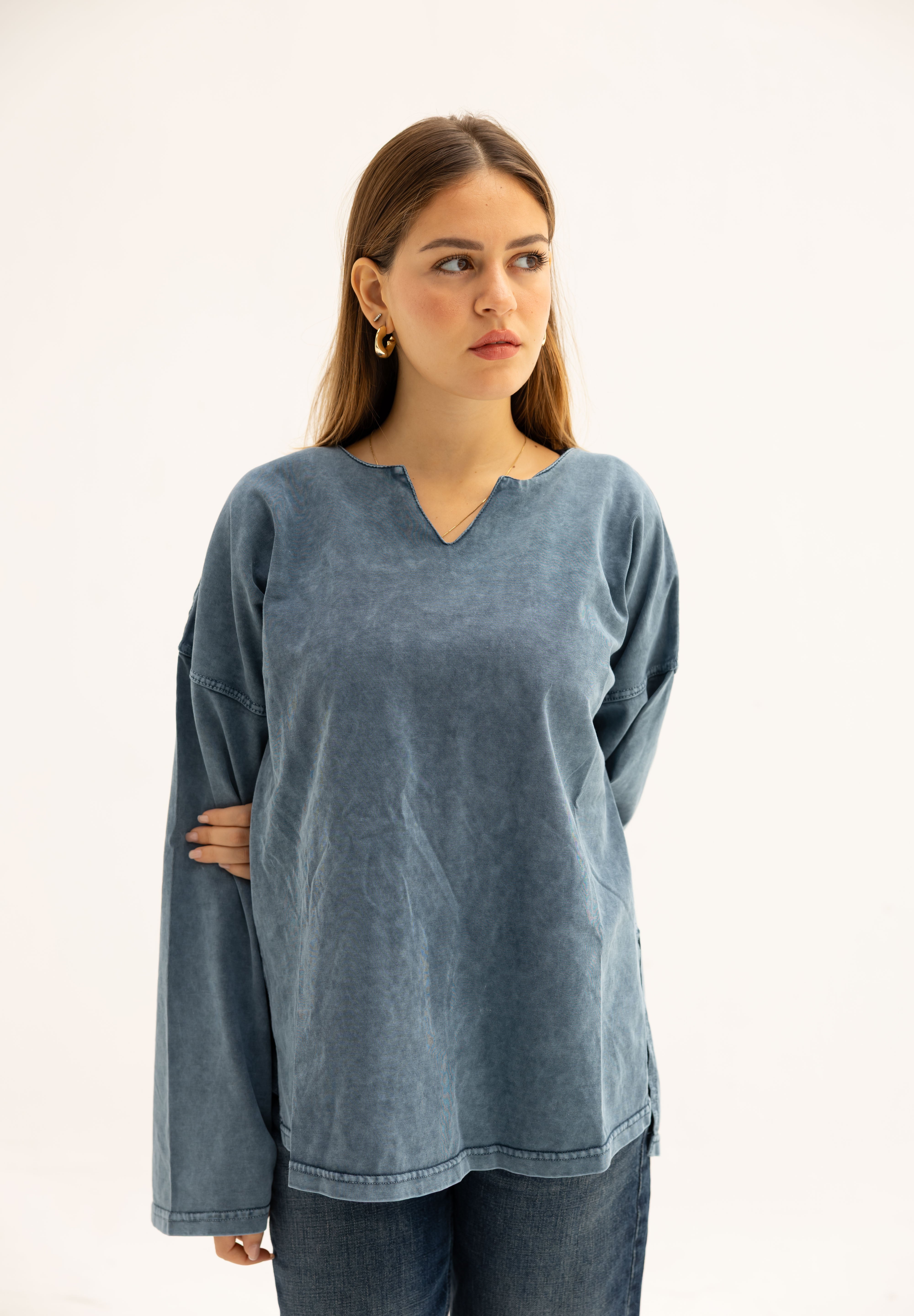 Origin Her Washed Tee In Egyptian Blue