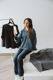 Origin Her Washed Tee In Egyptian Blue