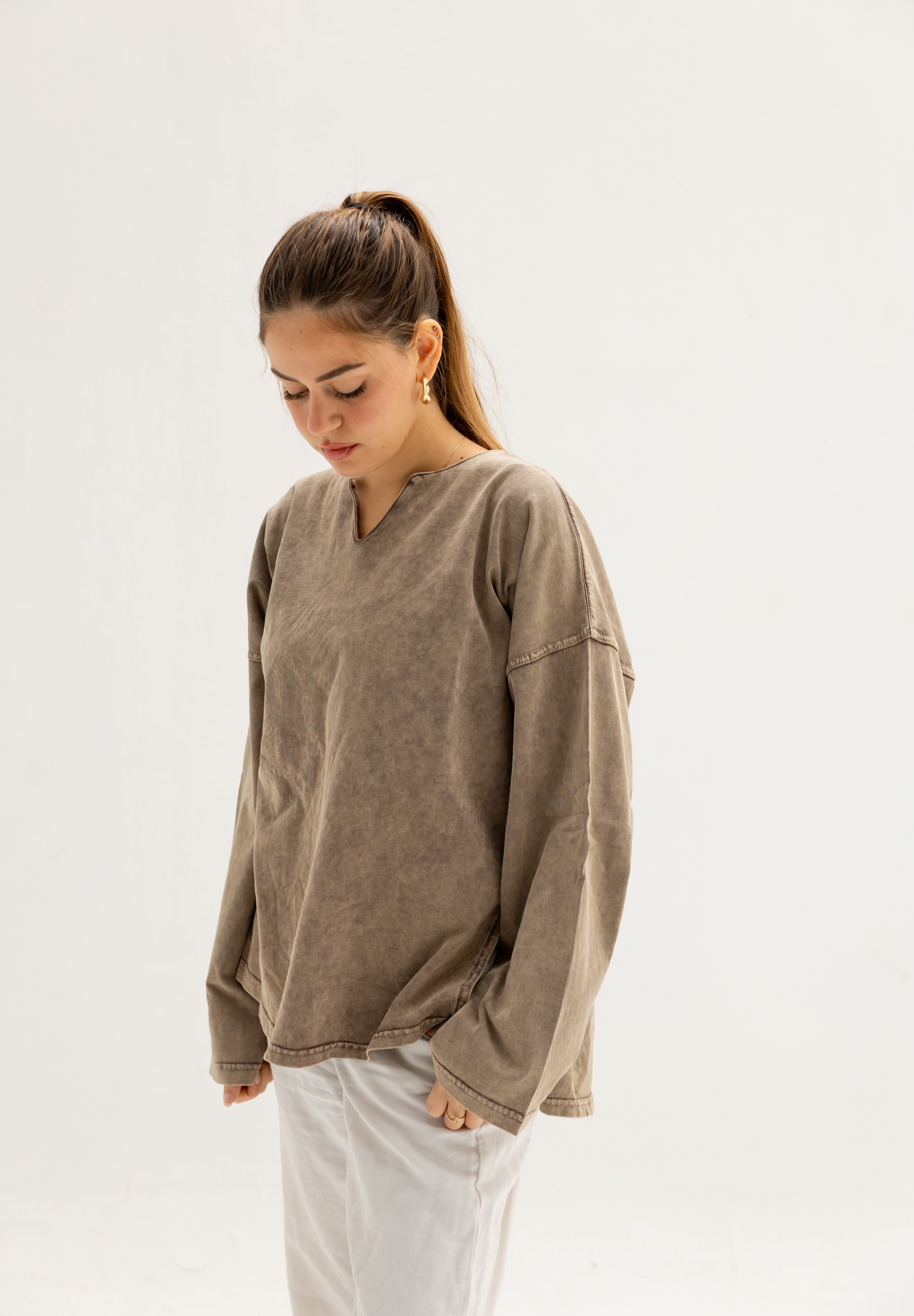 Origin Her Washed Tee In Wood