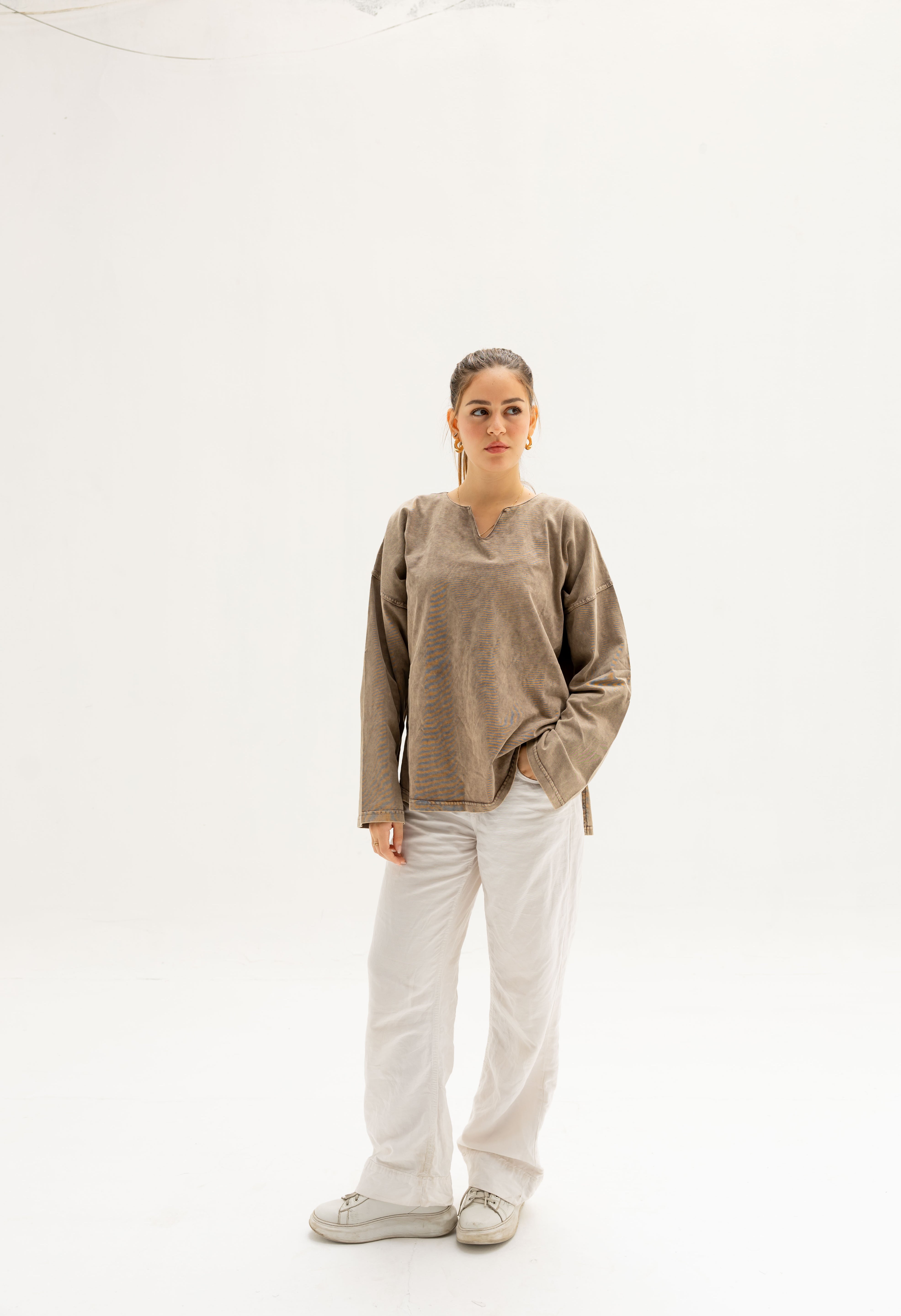 Origin Her Washed Tee In Wood