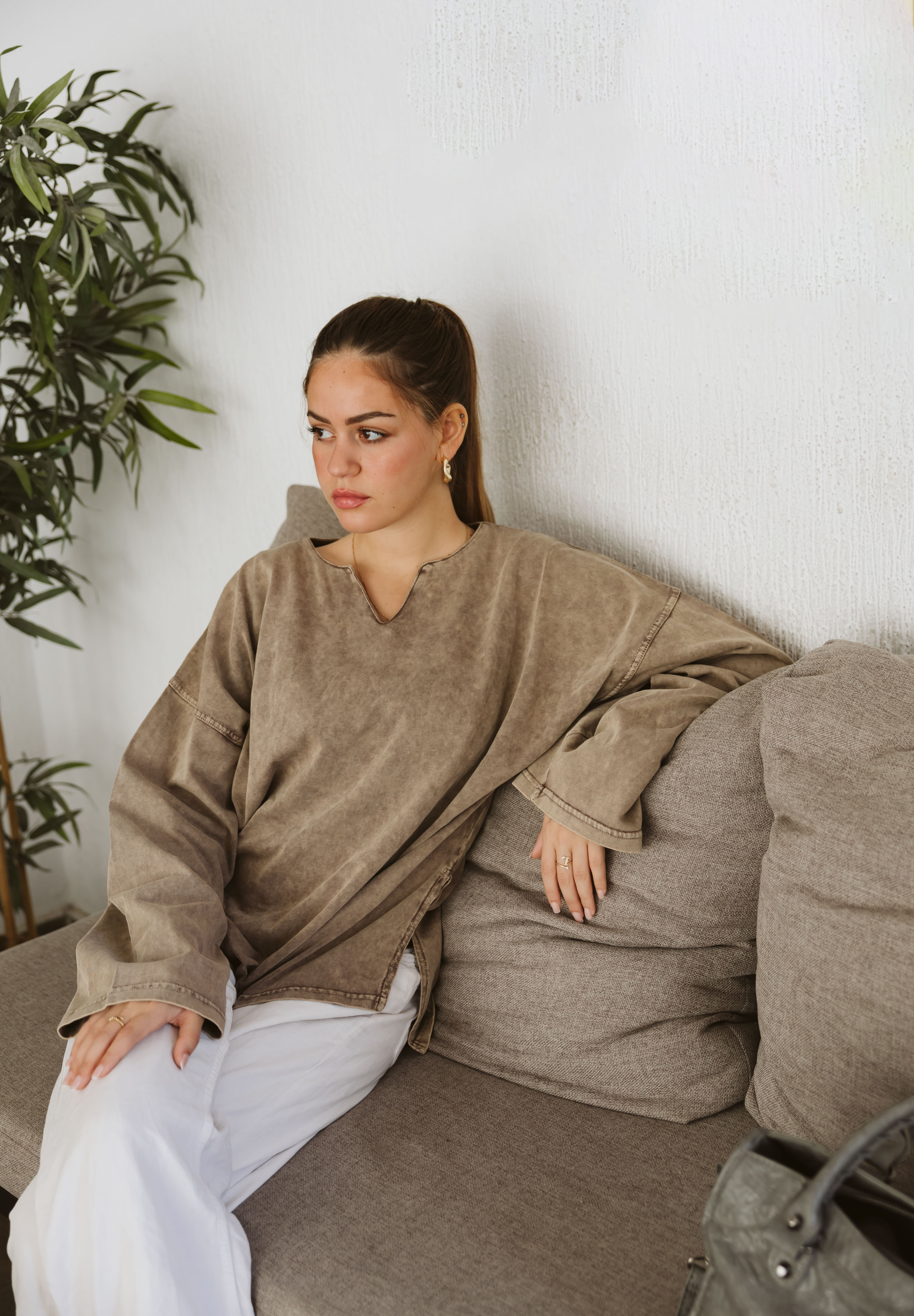 Origin Her Washed Tee In Wood
