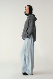 Knit Hoodie Soft Grey