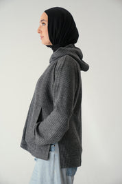 Knit Hoodie Soft Grey
