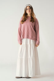 Knit Sweater In rose