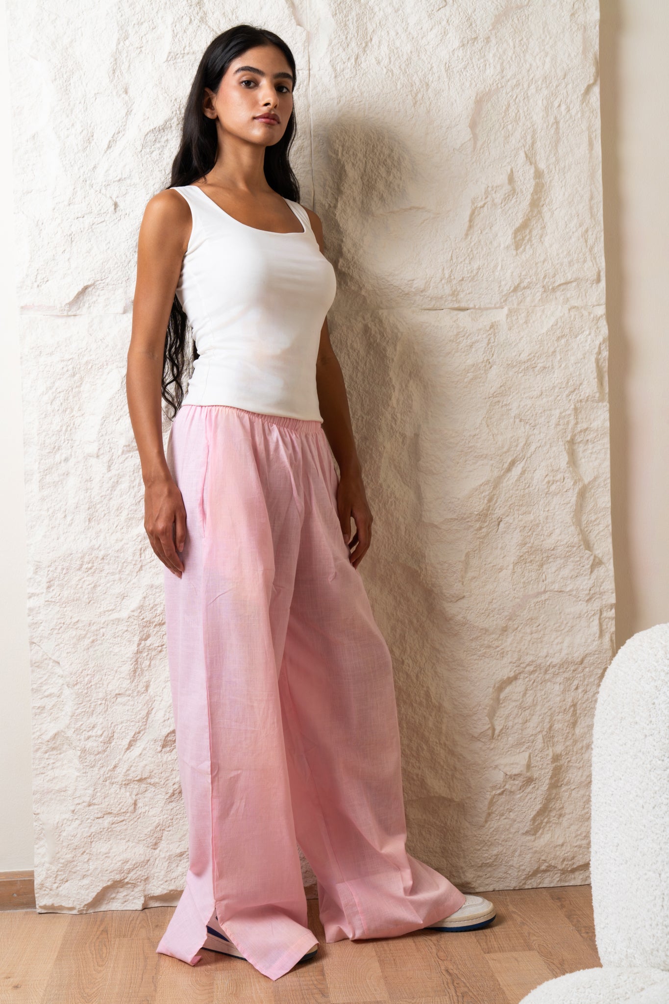 Linen Pants In Light Pink