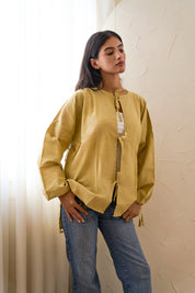 Bow Shirt In In Flax