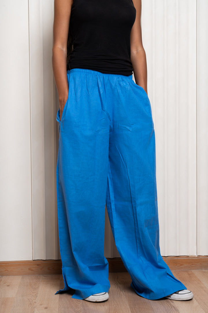 Linen Pants In Royal Blue