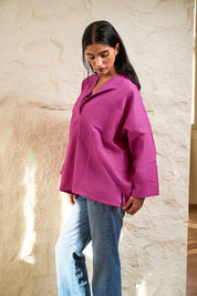 Linen Cerise Shirt