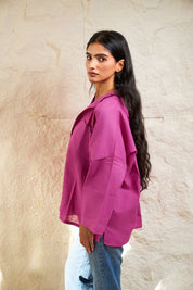Linen Cerise Shirt