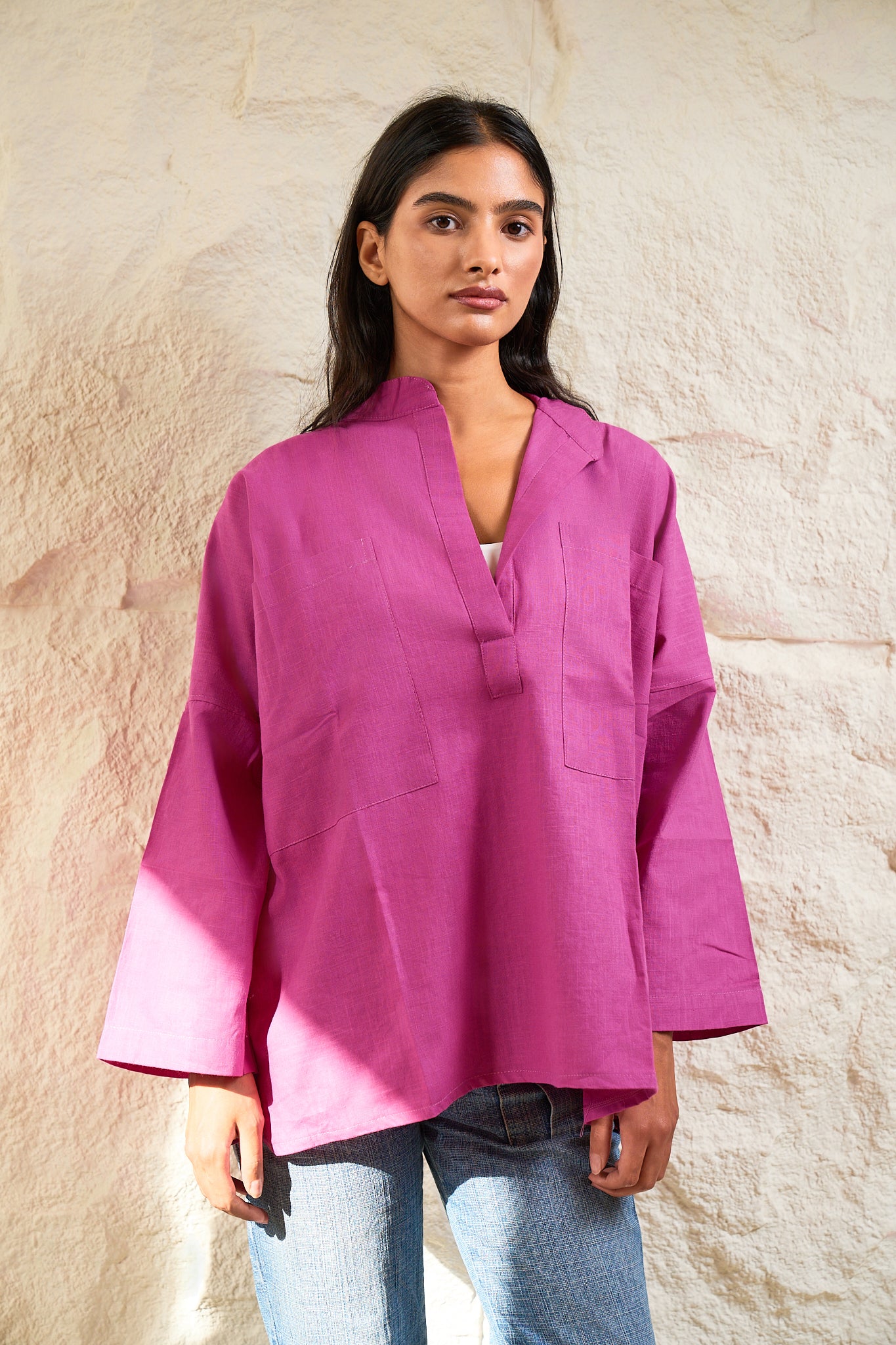 Linen Cerise Shirt
