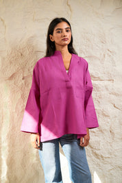 Linen Cerise Shirt