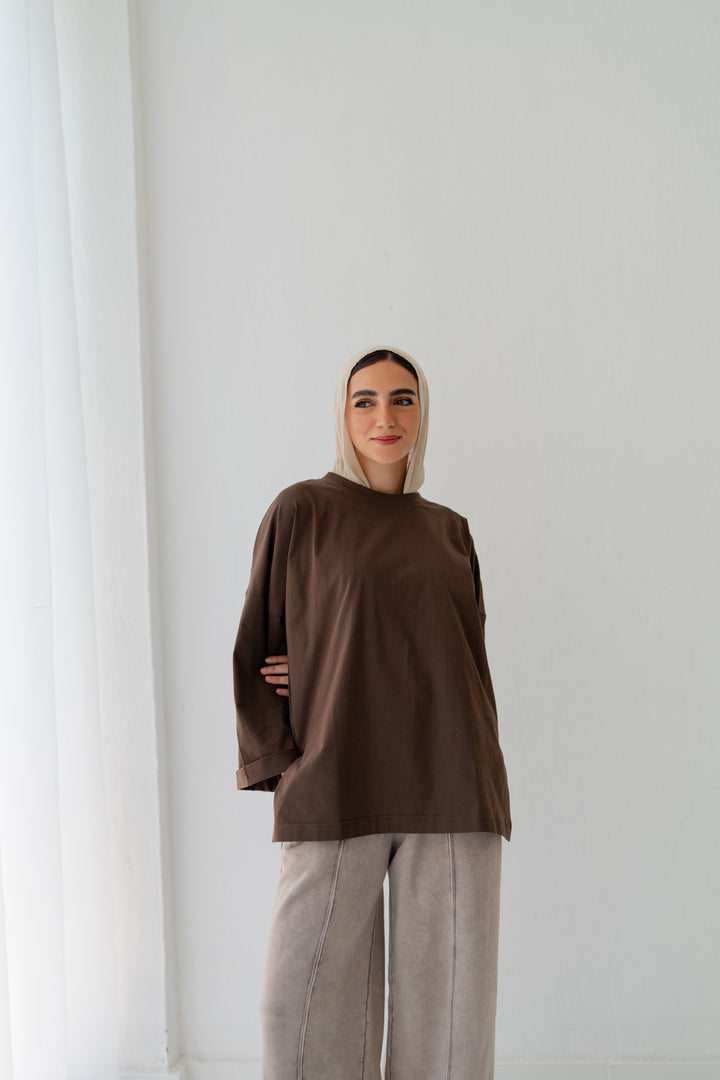 Chocolate Oversized Blouse