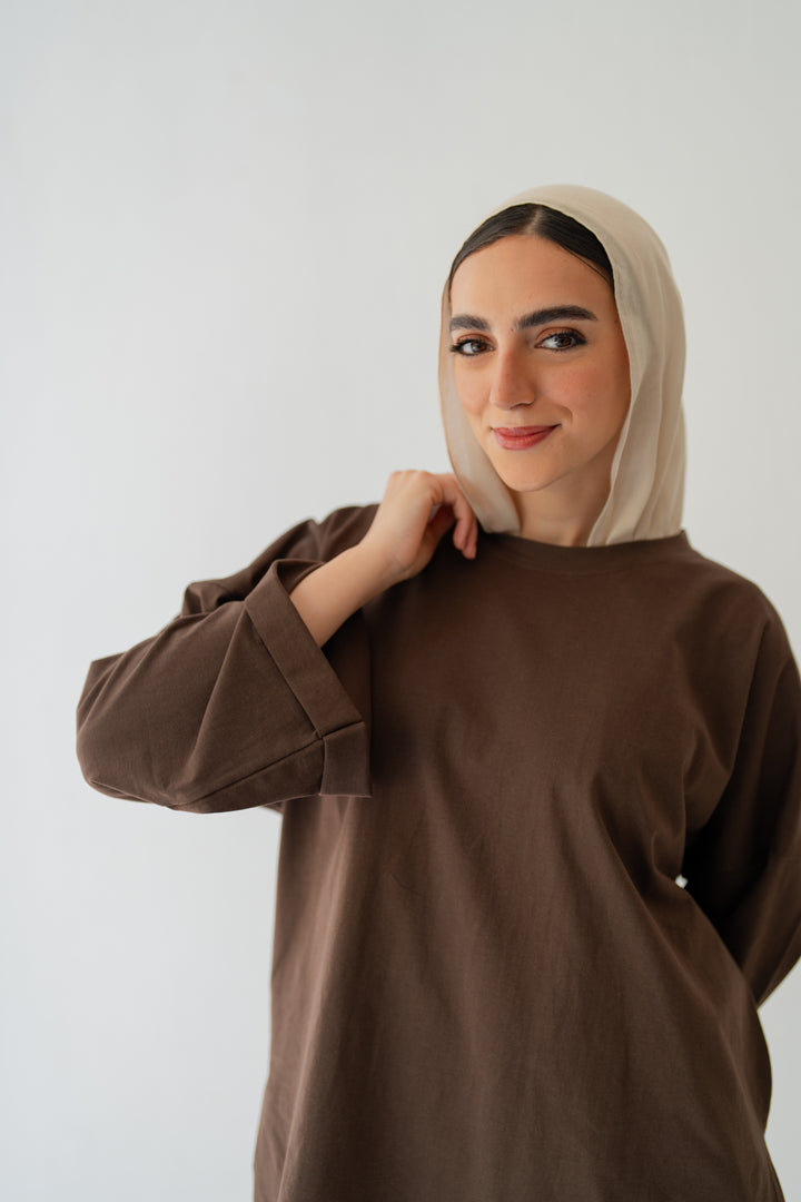 Chocolate Oversized Blouse