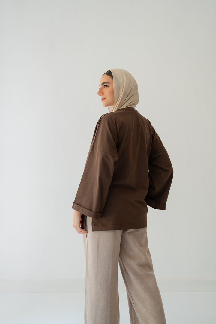 Chocolate Oversized Blouse