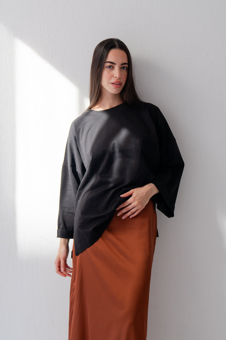 Black Oversized Blouse