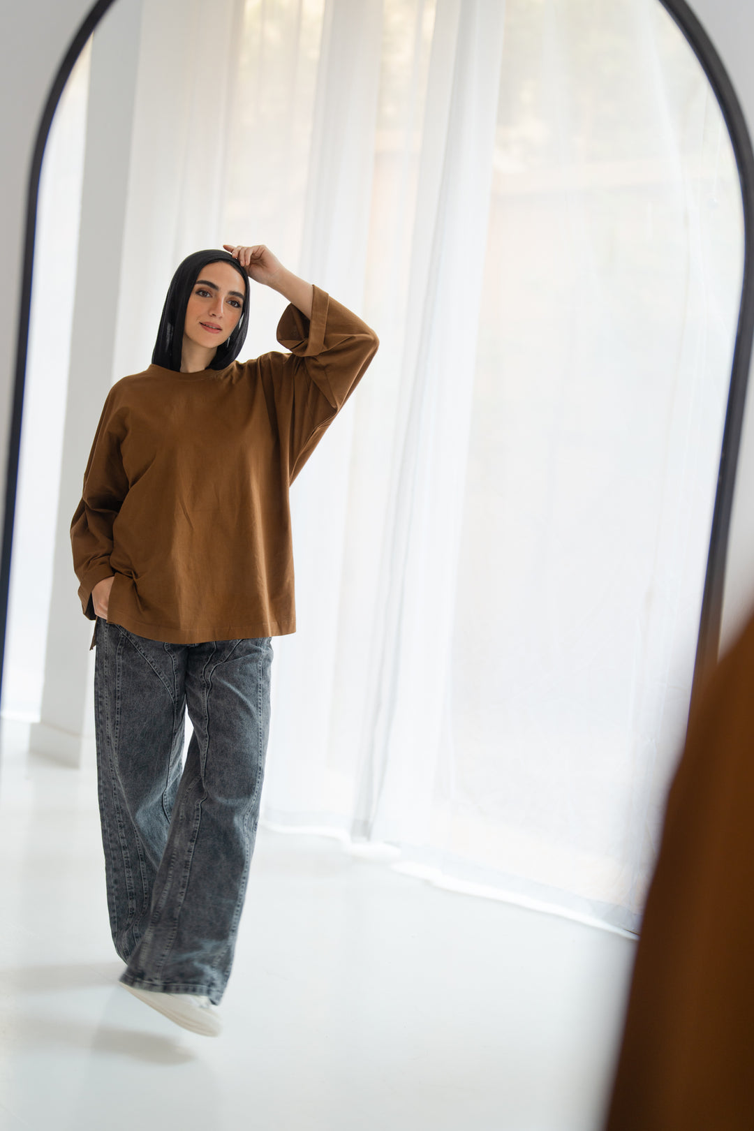 Caramel Brown Oversized Blouse