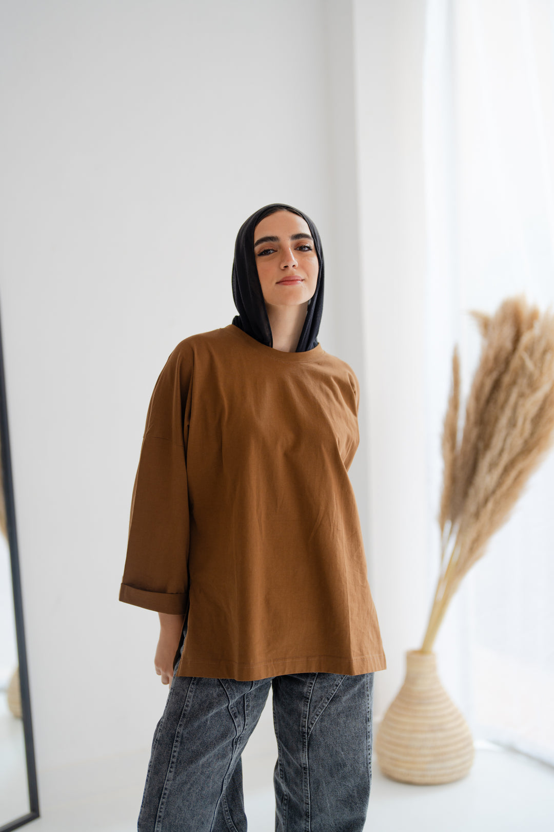 Caramel Brown Oversized Blouse