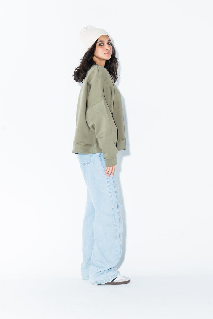 Olive Crewneck Sweatshirt