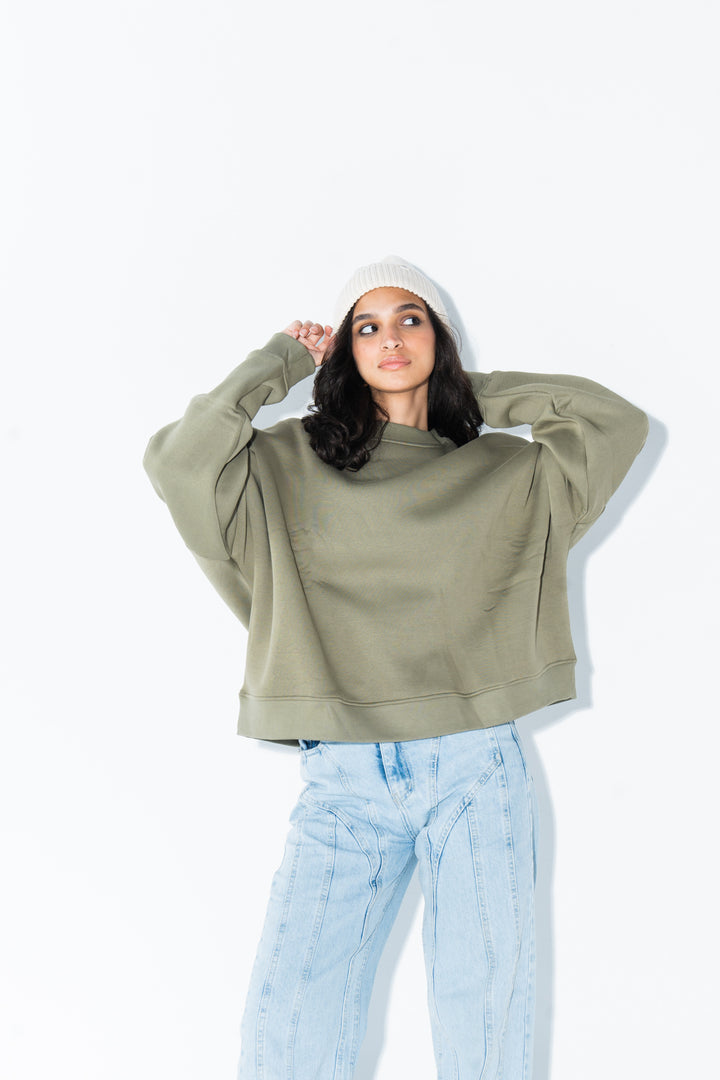 Olive Crewneck Sweatshirt