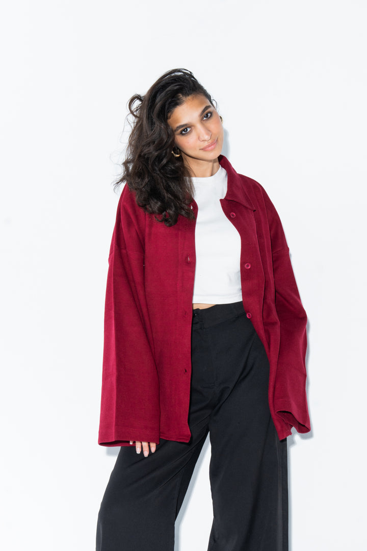 The Cloudy Jacket IN BURGANDY