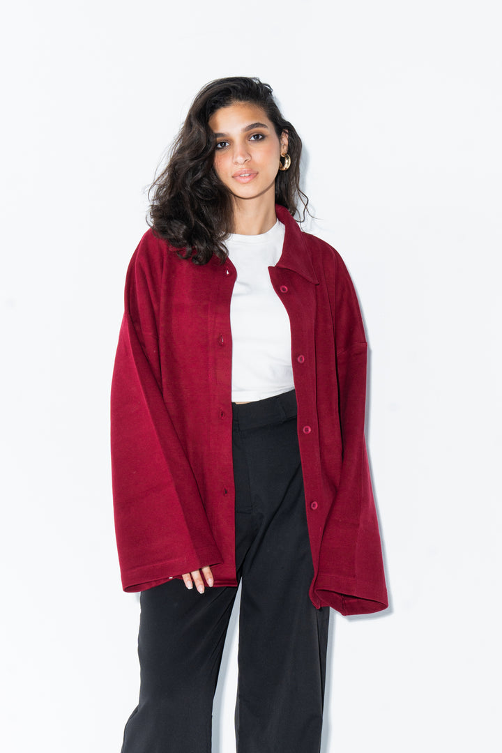 The Cloudy Jacket IN BURGANDY