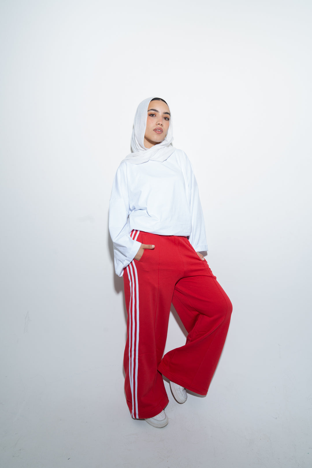 Red Side Striped Sweatpants