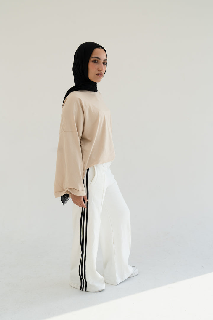 Off White Side Striped Sweatpants