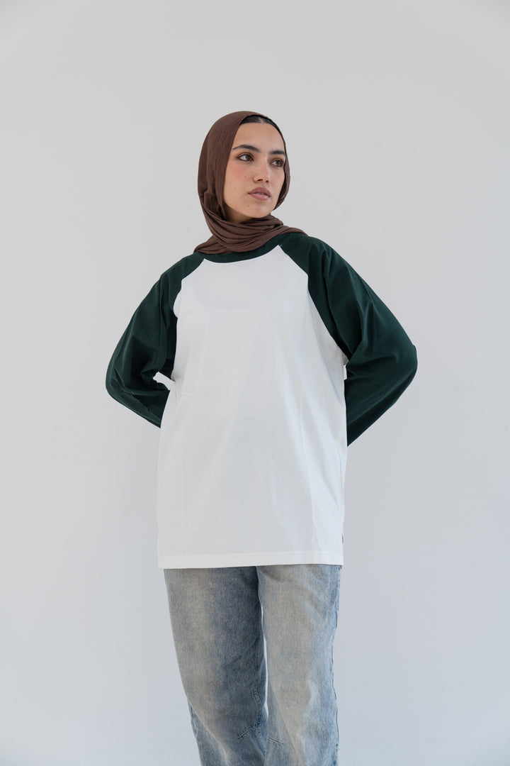 Colorblock Green Sleeve Tee