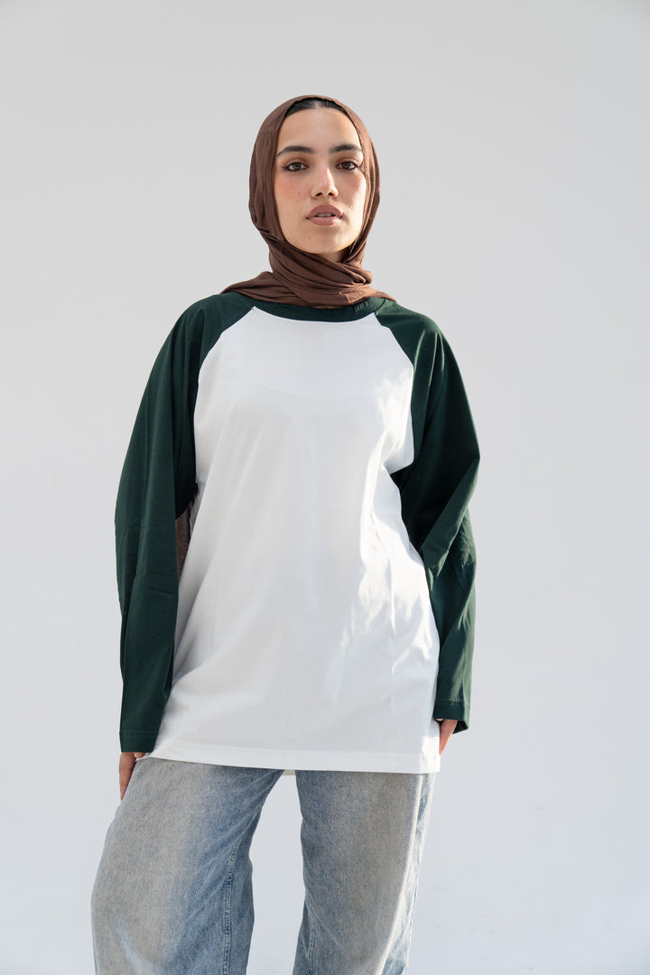 Colorblock Green Sleeve Tee