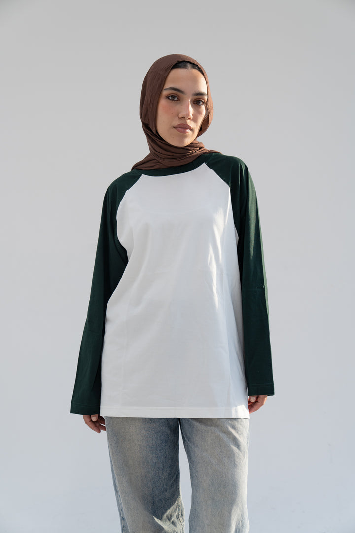 Colorblock Green Sleeve Tee