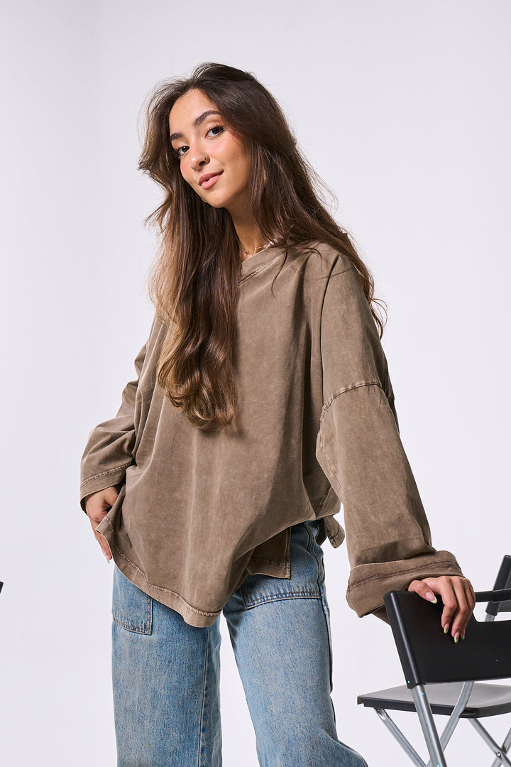 Wood Oversized Washed T-shirt