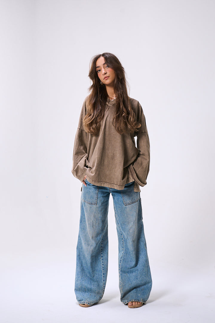 Wood Oversized Washed T-shirt