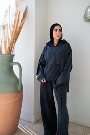 CHARCOAL WASHED SWEATPANTS