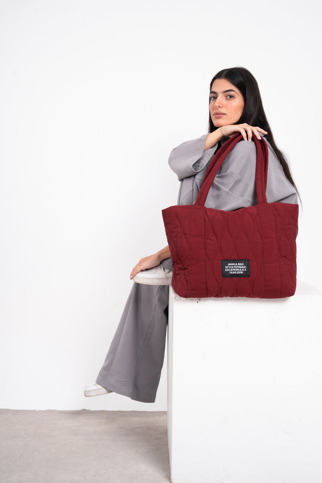 Carry It All Tote Bag In Burgundy