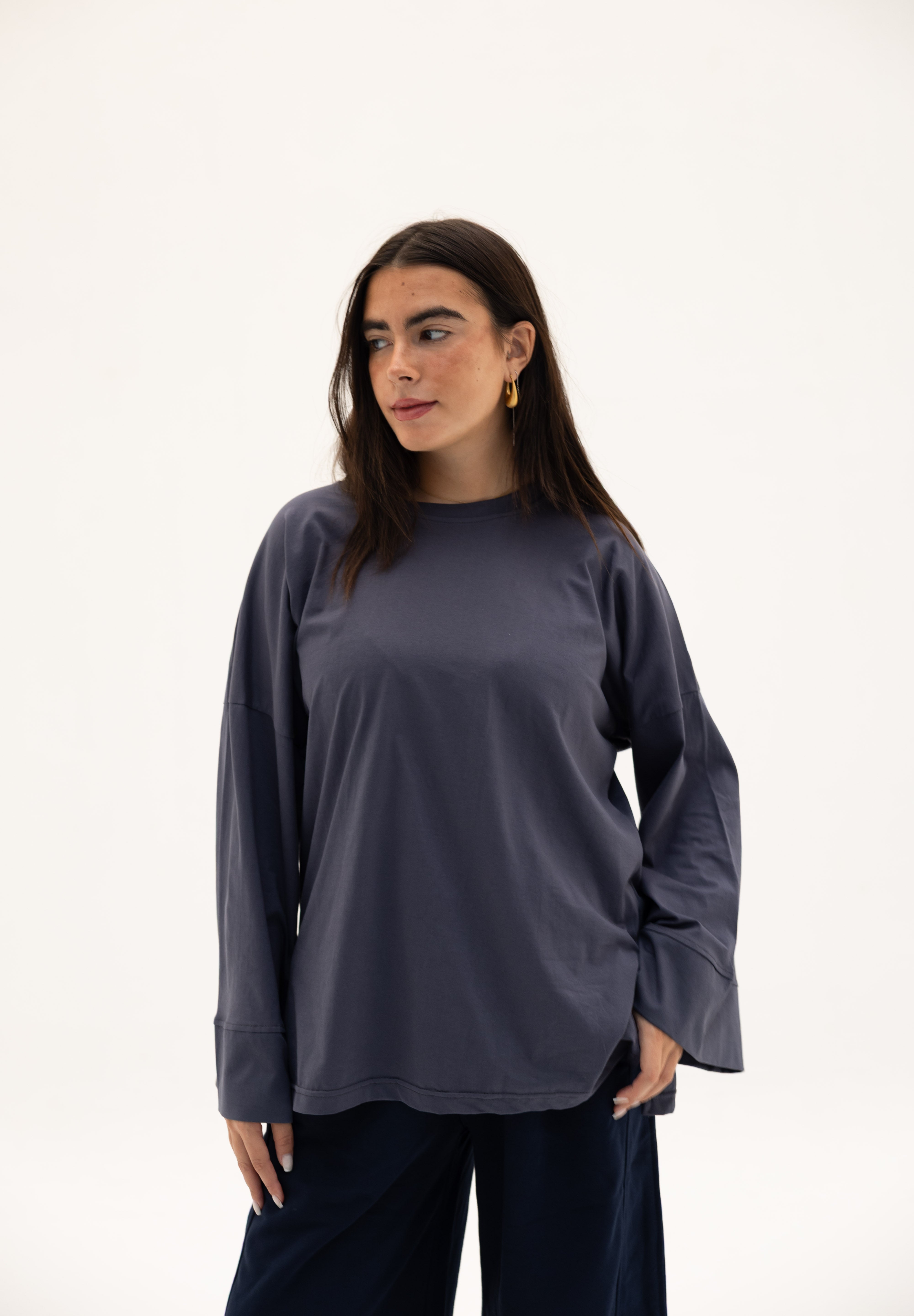 Origin Blouse In Ocean Grey