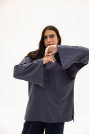 Origin Blouse In Ocean Grey