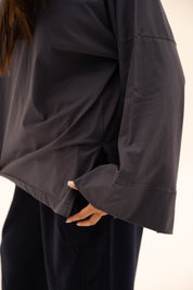 Origin Blouse In Ocean Grey