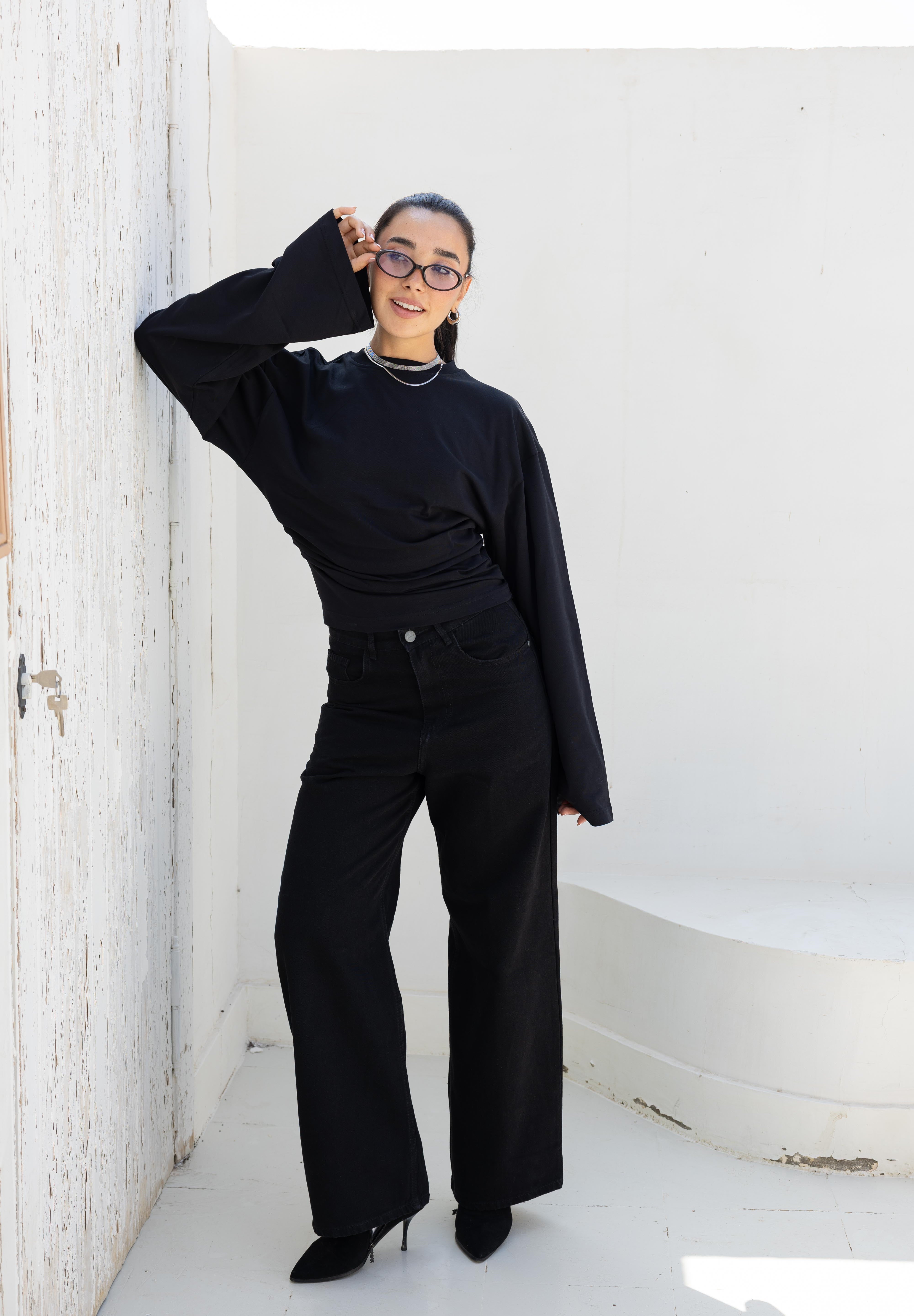 Hourglass long Sleeve In Black
