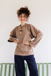 Softie Blouse In Cafe