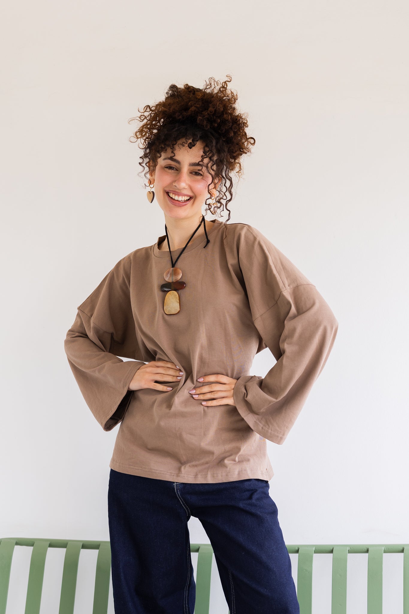 Softie Blouse In Cafe