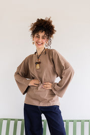 Softie Blouse In Cafe