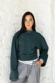 Hourglass Long Sleeve In Emerald Green