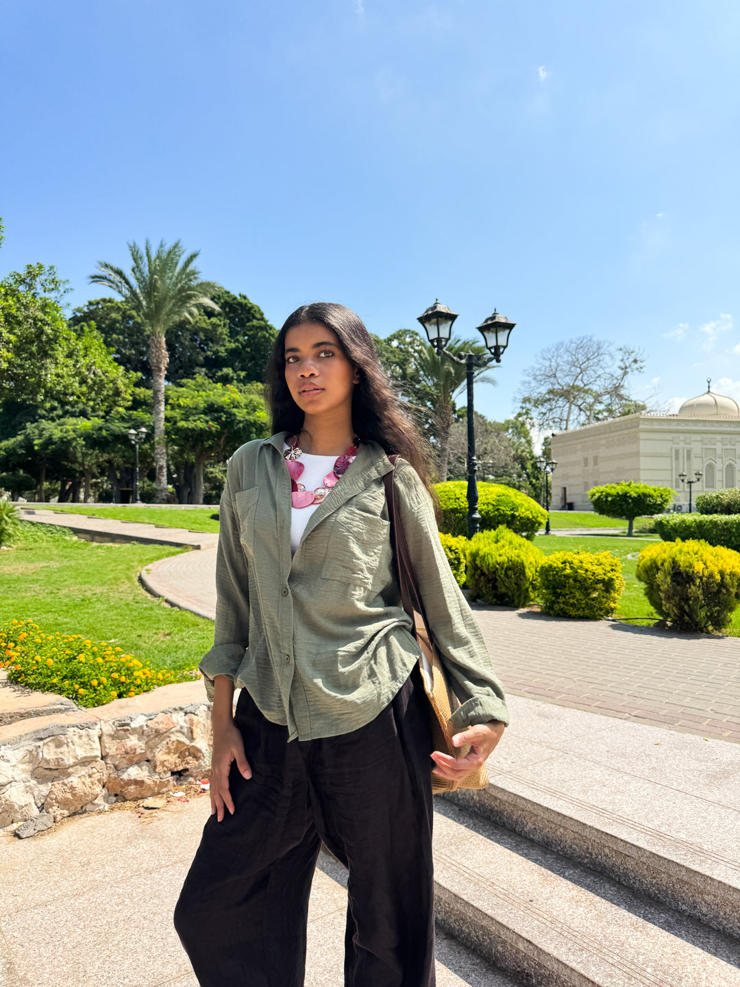 The Linen Shirt In Olive