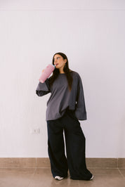 Origin Blouse In Ocean Grey