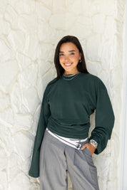 Hourglass Long Sleeve In Emerald Green