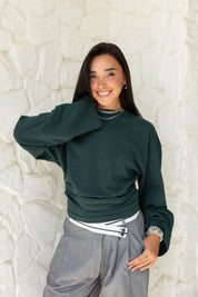 Hourglass Long Sleeve In Emerald Green